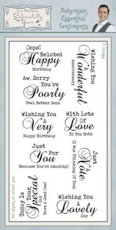 sentimentally yours bohemian essential sentiments DL stamp