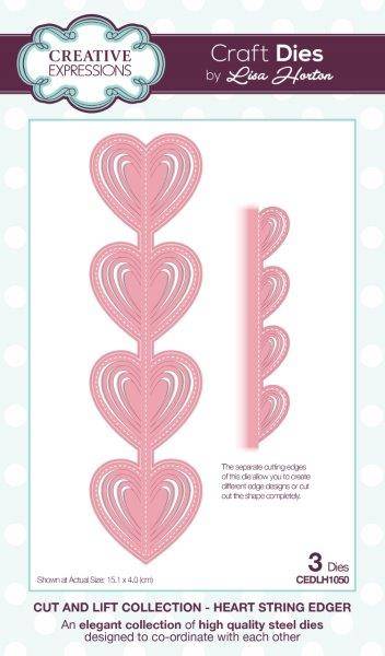 lisa horton craft dies cut and lift collection heart strings edger