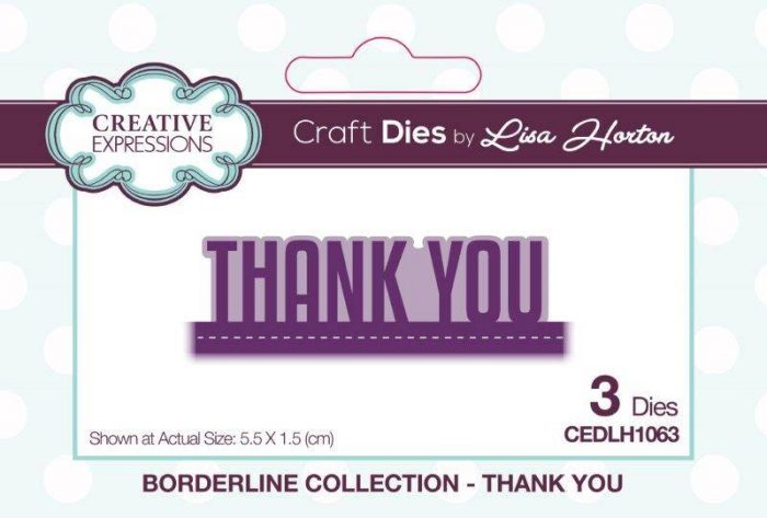 lisa horton craft dies borderline collection thank you