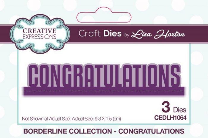 lisa horton craft dies borderline collection congratulations