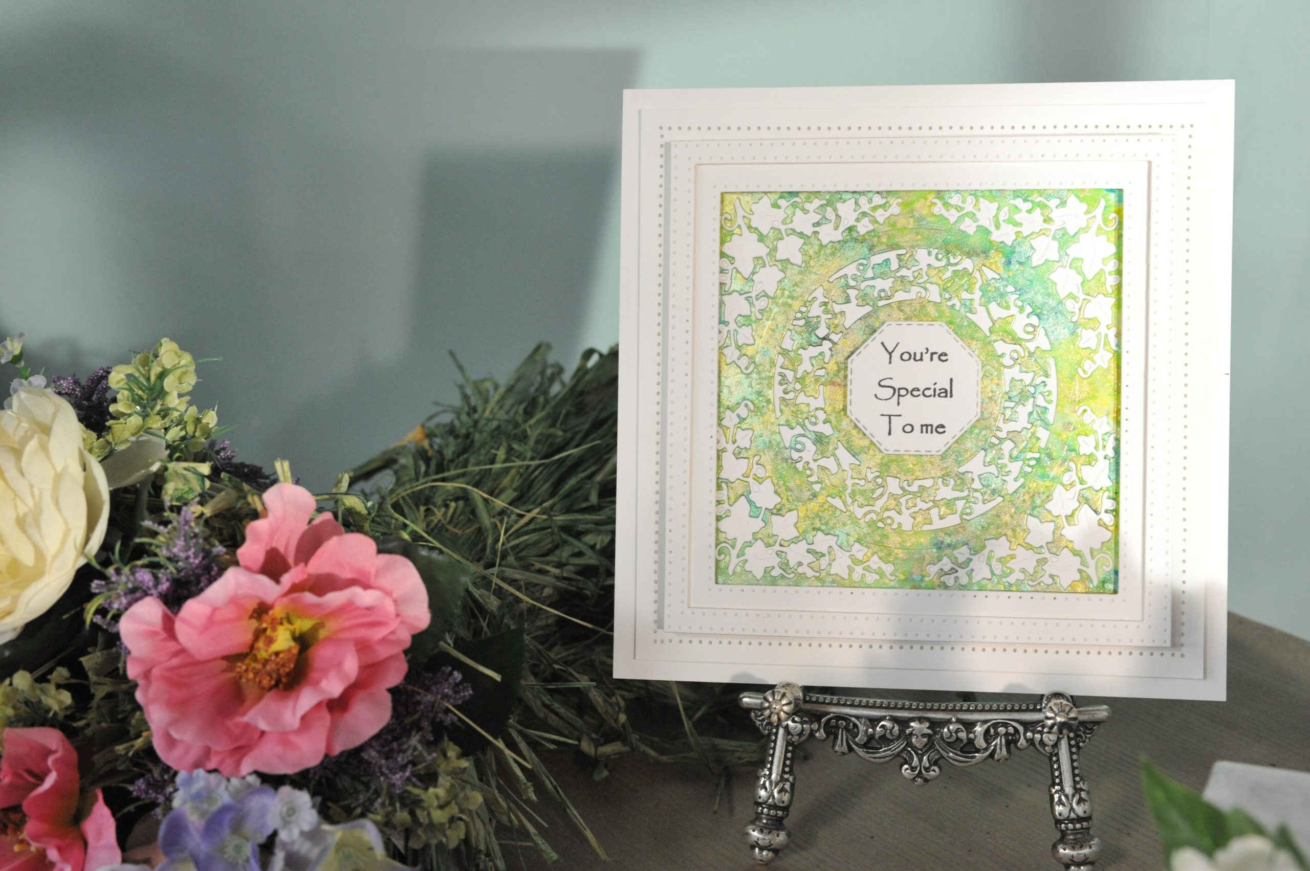 Bright Ivy Marbled Card