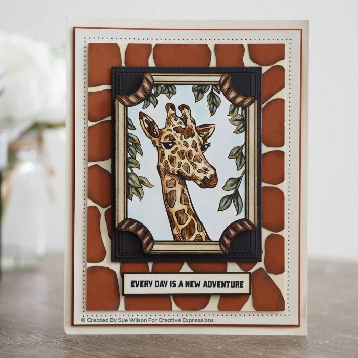 safari giraffe die and stamp set