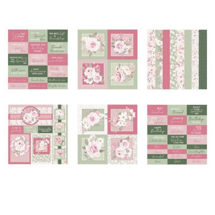 The Paper Boutique Rosy Delights 8 in x 8 in Embellishments Pad - Image 3