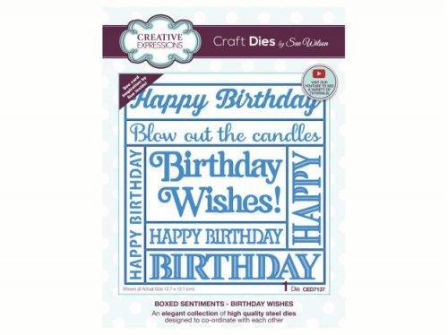 Sue Wilson Birthday Craft Die Collection