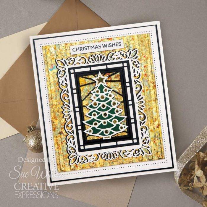 Creative Expressions Sue Wilson Festive Stained Glass Christmas Tree Craft Die - Image 4