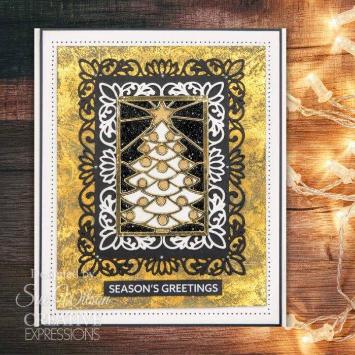 Creative Expressions Sue Wilson Festive Stained Glass Christmas Tree Craft Die - Image 3